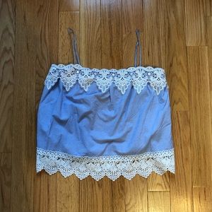 EXPRESS Light Blue Lace Top